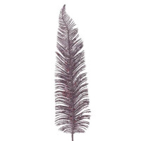 Гілка новорічна Перо з паєтками фіолетове 82 см. 13232