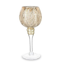 Подсвечник стеклянный шампань H-25 см. 34509
