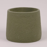 Кашпо з цементу оливкове D-18.5 см. 39485
