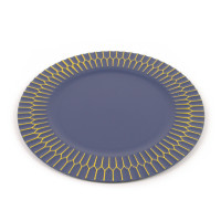 Підставка пластикова декоративна синьо-золота D-33 см. 39744