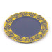 Підставка пластикова декоративна синьо-золота D-33 см. 39748