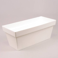 Балконний ящик Cube Case білий 40см.