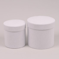 Комплект білих велюрових коробок для квітів 2 шт. 39904