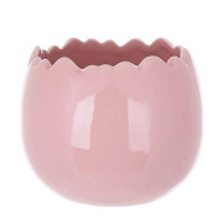 Кашпо керамическое Яйцо розовое 9 см. 33422