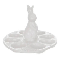 Підставка для яєць керамічна овальна Кролик на 8 яєць 33436