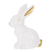 Фигурка фарфоровая Кролик бело-золотая 10.5 см. 42089
