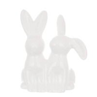 Фігурка порцелянова Кролики біла 11.5 см. 42093