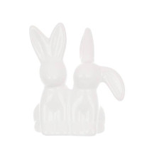 Фігурка порцелянова Кролики біла 9 см. 42094