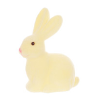 Фігурка пластикова Кролик флок жовтий пастельний 15 см. 42127