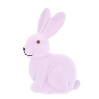 Фігурка пластикова Кролик флок лавандовий 23 см. 42132