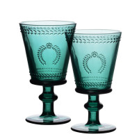 Комплект зеленых стеклянных стаканов Ecila Dark 280 мл. 2 шт. 35988