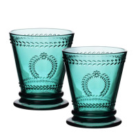Комплект зеленых стеклянных стаканов Ecila Dark 260 мл. 2 шт. 36009