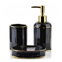 Набор керамический для ванной комнаты Ciri Black 3 предмети 36035