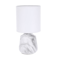 Лампа керамическая настольная Marble White 24 см. 33482