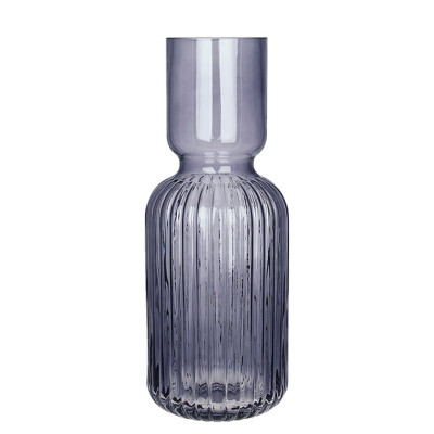 Ваза скляна Bottle Grey сіро-синя 30 см. 33595