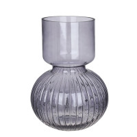 Ваза скляна Bottle Grey сіро-синя 25 см. 33596