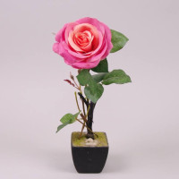 Декорация роза розовая 7457