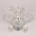 Подсвечник металлический Корона серебряный 31 см. 45529